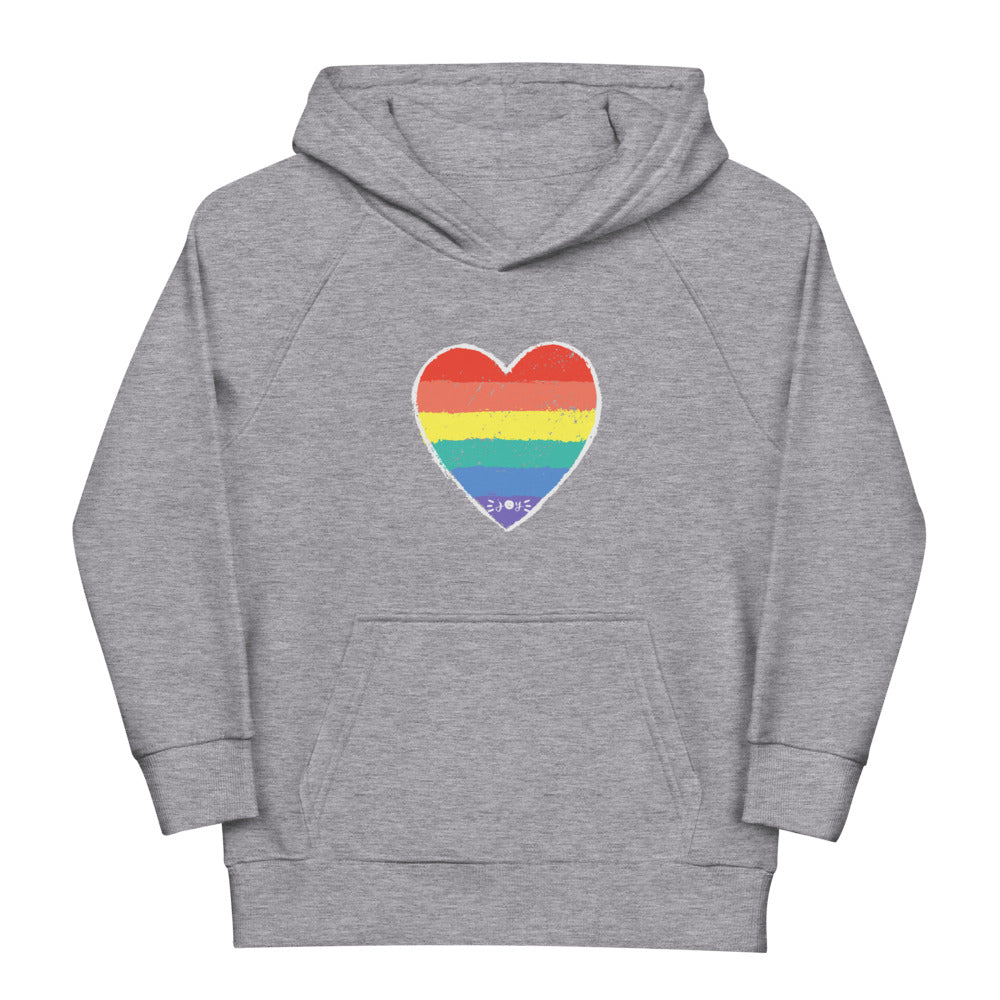 Pride Heart kids eco hoodie #LGBTQRights