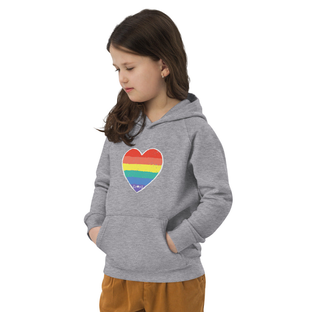 Pride Heart kids eco hoodie #LGBTQRights