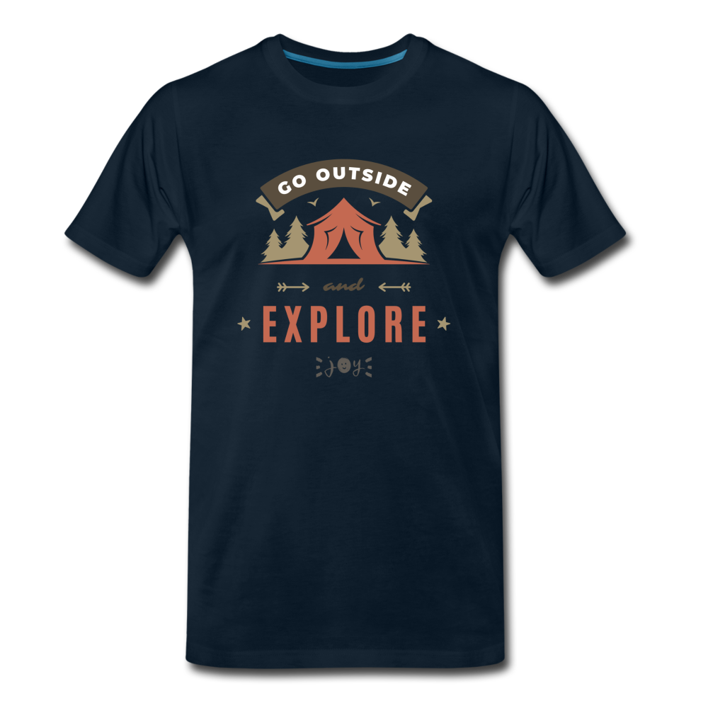 Go Outside •  Premium Organic T-Shirt #CAWildfireRelief - deep navy