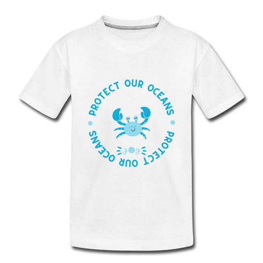 Blue Crab •  Toddler Premium Organic T-Shirt #OceanConservancy - white