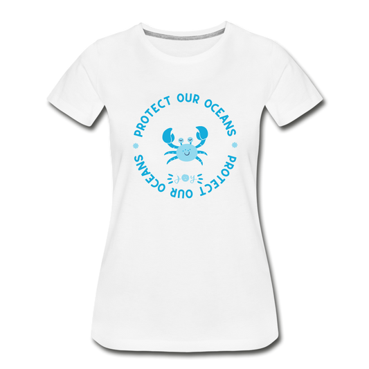 Blue Crab •  Tailored-Fit Organic T-Shirt #OceanConservancy - white