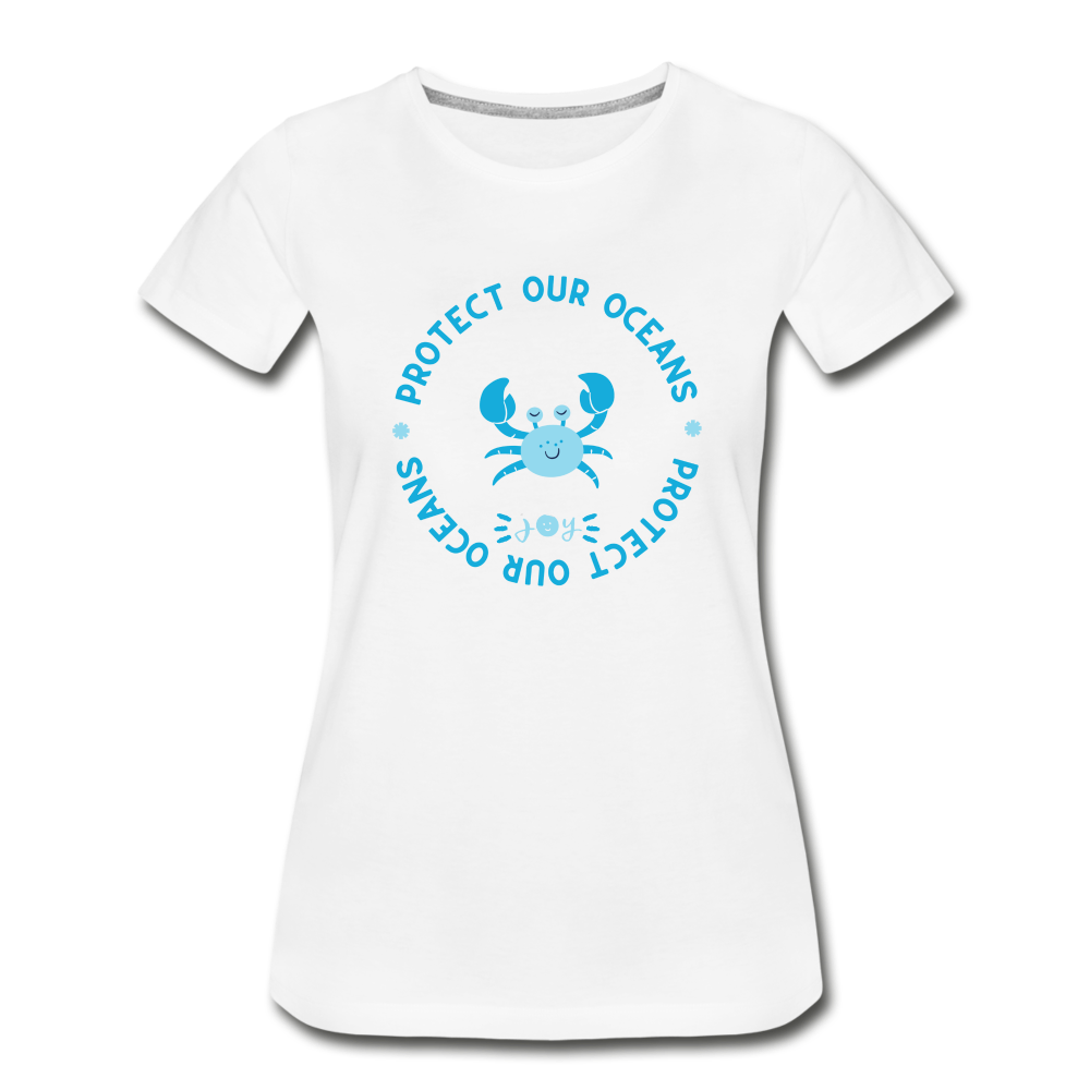 Blue Crab •  Tailored-Fit Organic T-Shirt #OceanConservancy - white