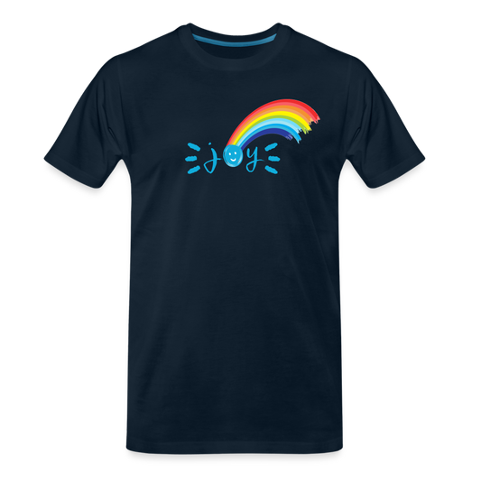 Joy Rainbow •  Organic T-Shirt #LGBTQRights - deep navy