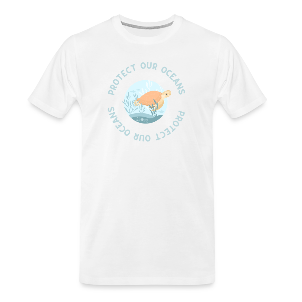 Sea Turtle •  Organic T-Shirt #OceanConservancy - white