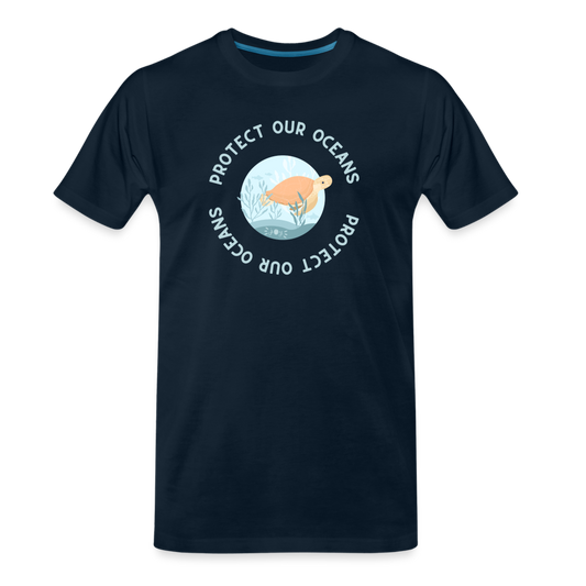 Sea Turtle •  Organic T-Shirt #OceanConservancy - deep navy