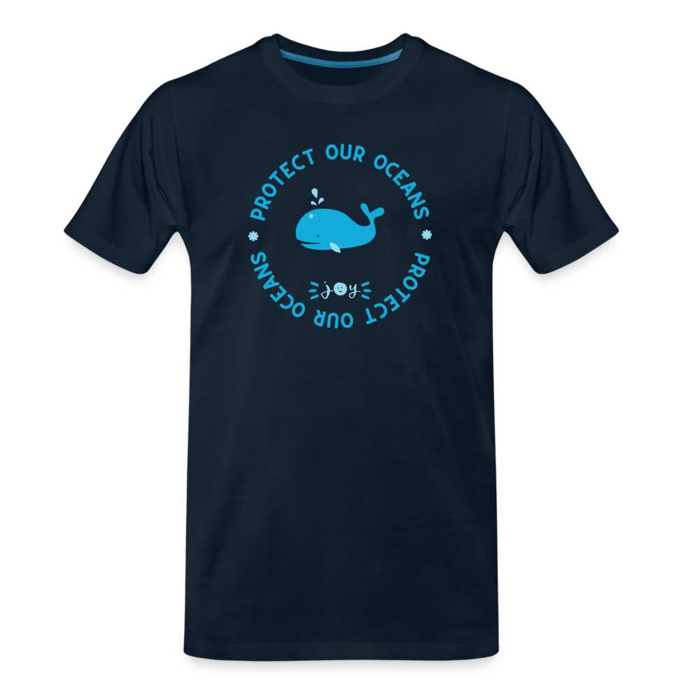 Whale •  Organic T-Shirt #OceanConservancy - deep navy