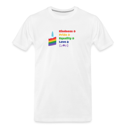 Cake •  Organic T-Shirt #LGBTQRights - white