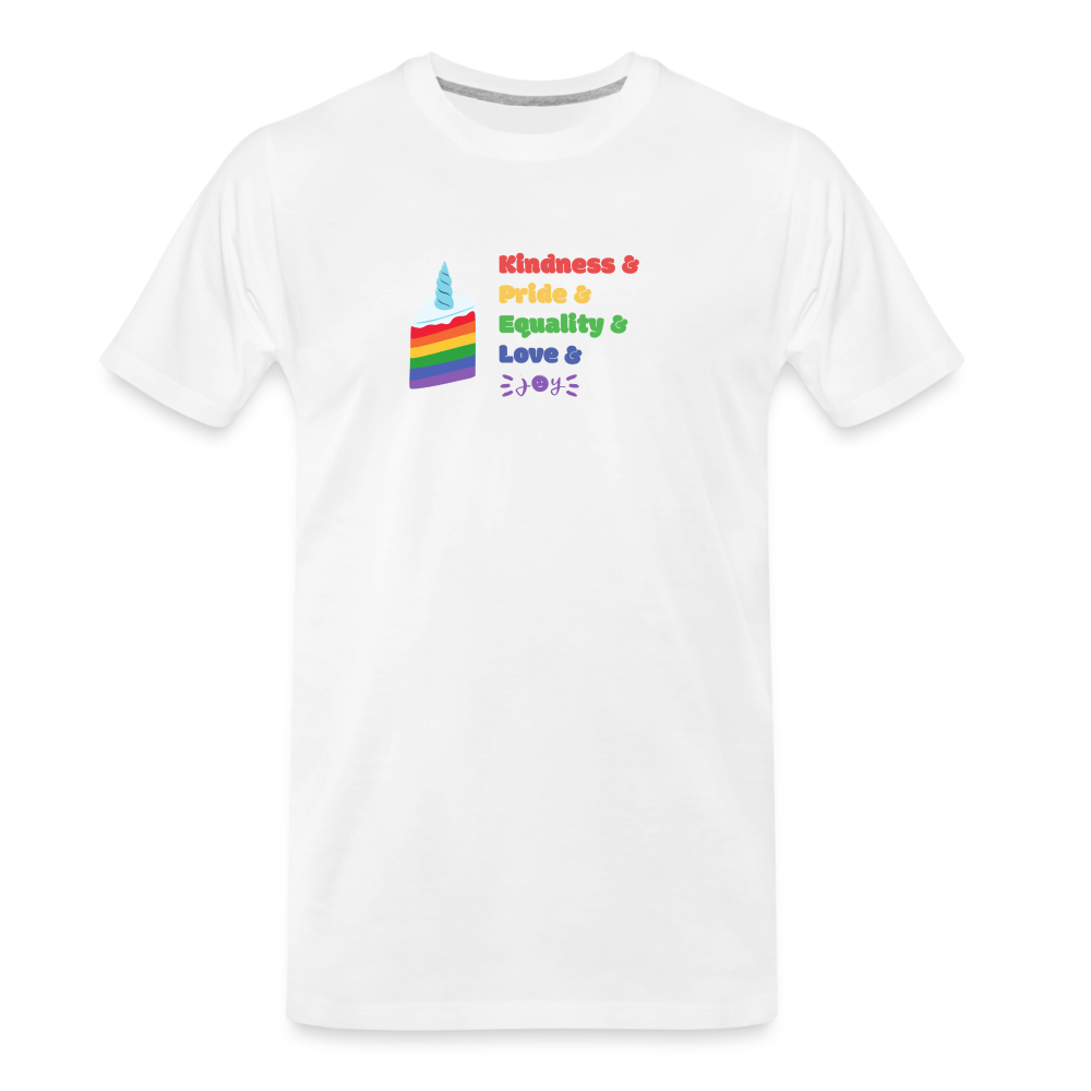 Cake •  Organic T-Shirt #LGBTQRights - white