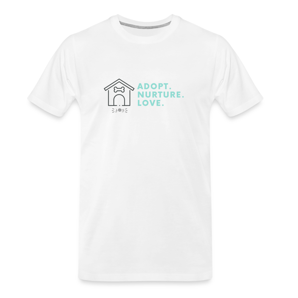 Adopt.Nuture.Love •  Organic T-Shirt #AnimalRescue - white