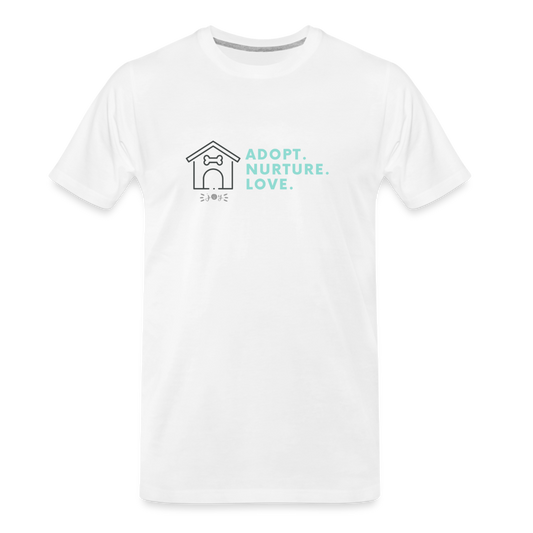 Adopt.Nuture.Love •  Organic T-Shirt #AnimalRescue - white