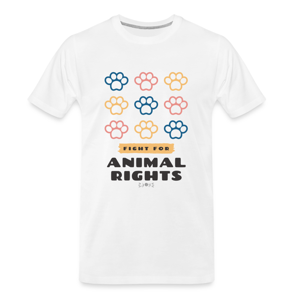 Animal Rights •  Organic T-Shirt #AnimalRescue - white