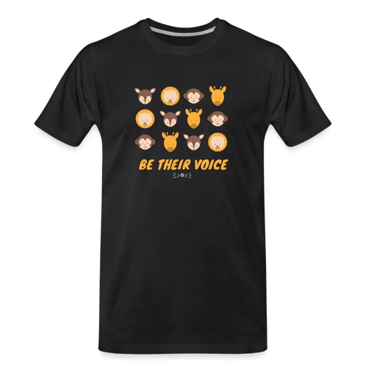 Their Voice •  Organic T-Shirt #AnimalRescue - black