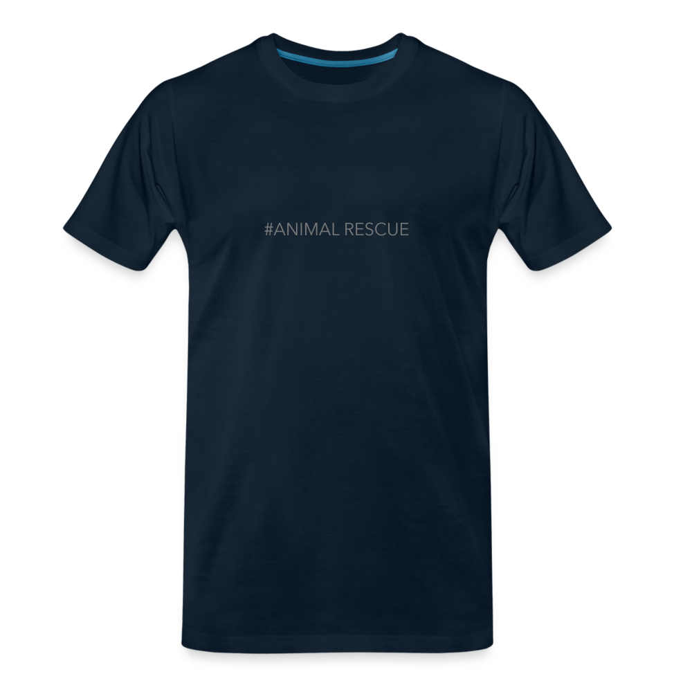 #AnimalRescue •  Organic T-Shirt #AnimalRescue - deep navy