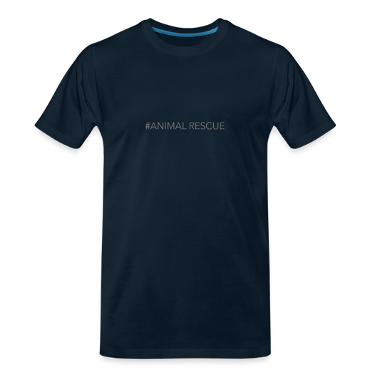 #AnimalRescue •  Organic T-Shirt #AnimalRescue - deep navy