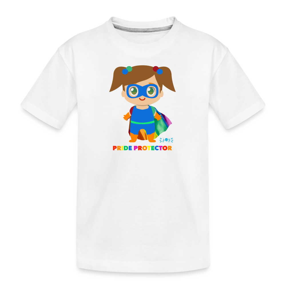 Pride Protector •  Kids Organic T-Shirt #LGBTQRights - white