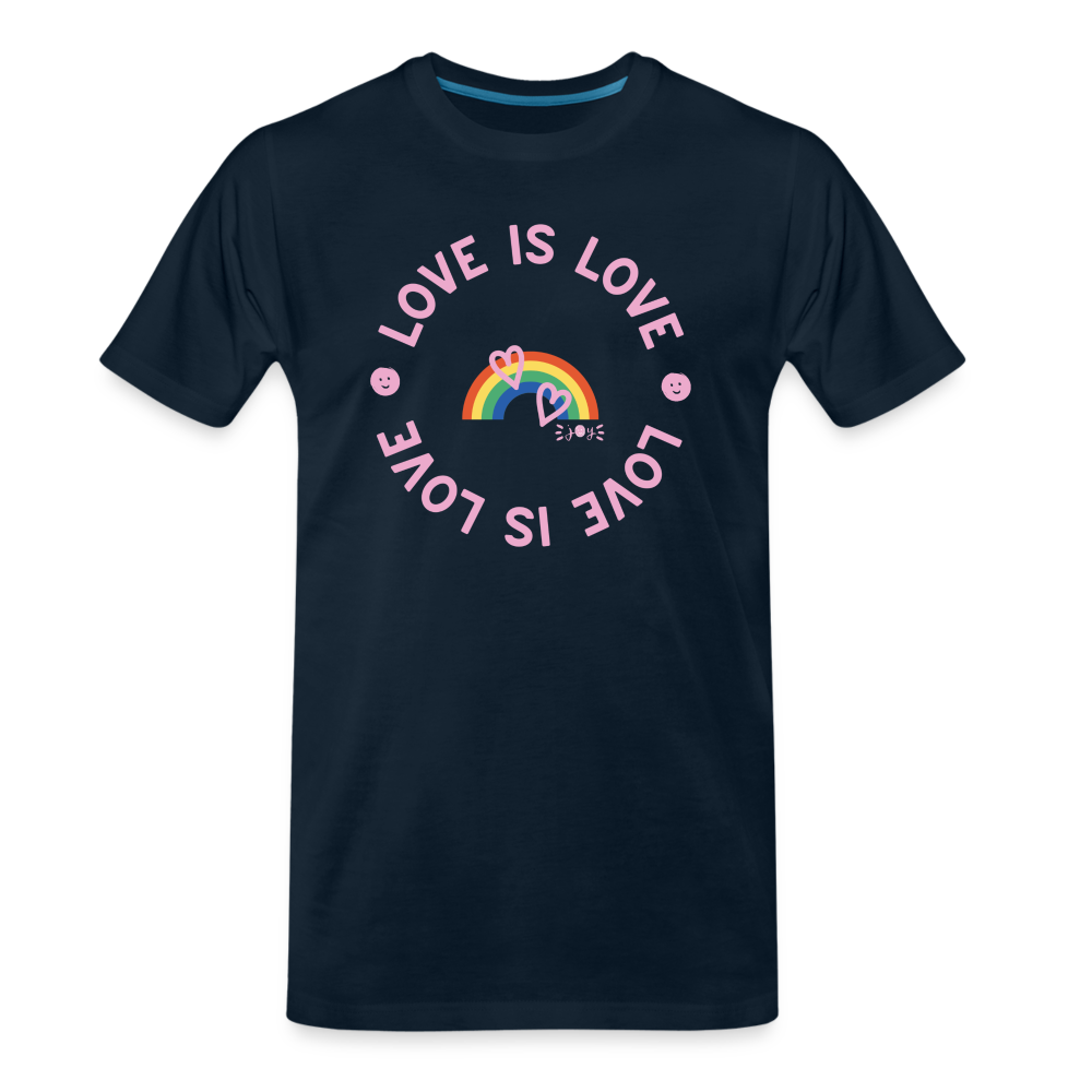 Love is Love •  Organic T-Shirt #LGBTQRights - deep navy