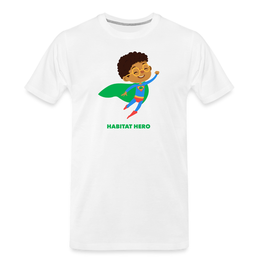 Habitat Hero •  Organic T-Shirt #CAWildfireRelief - white