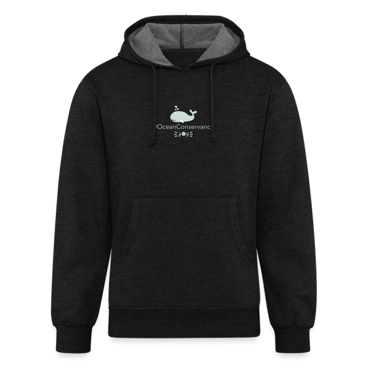 Whale •  Adult Eco Hoodie #OceanConservancy - charcoal grey