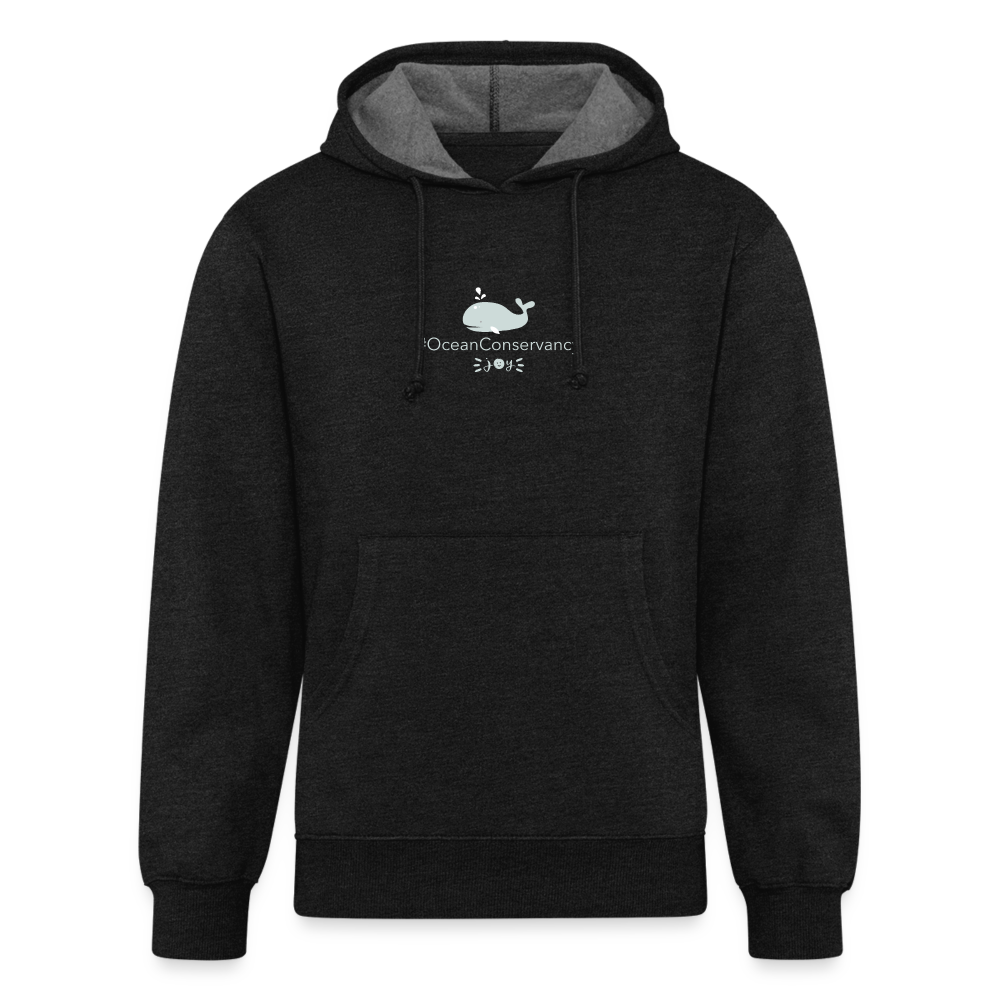 Whale •  Adult Eco Hoodie #OceanConservancy - charcoal grey