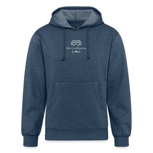 Paw Prints •  Adult Eco Hoodie #AnimalRescue - heather navy