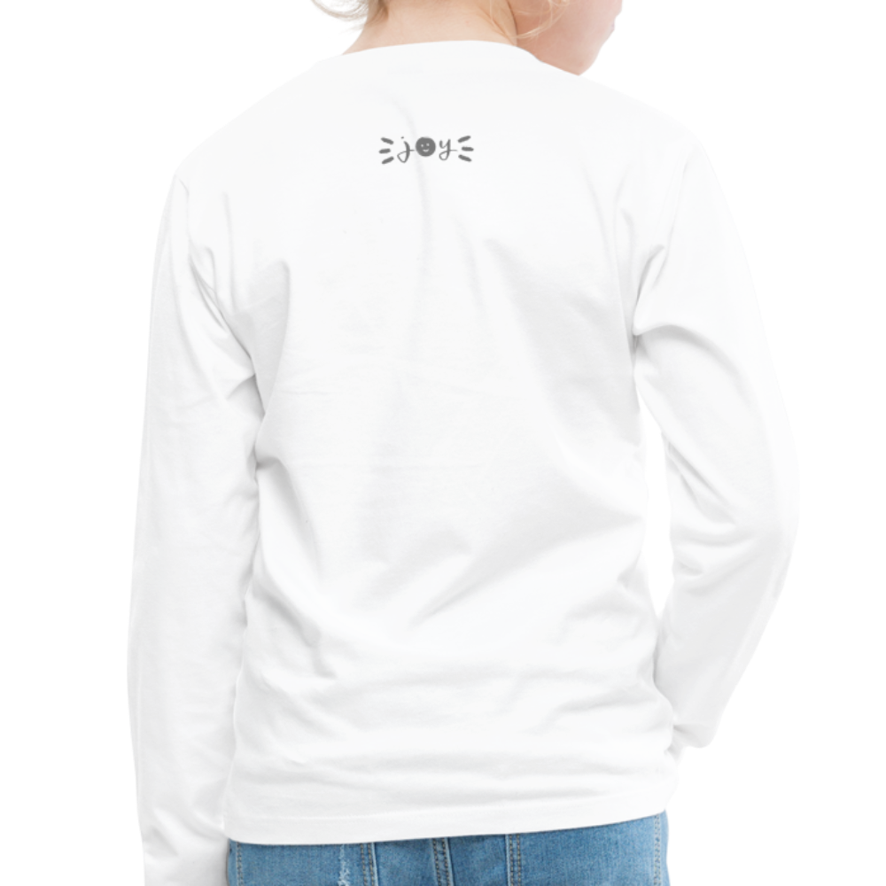 Mountain Lion •  kids' Premium Long Sleeve T-Shirt #CAWildfireRelief - white