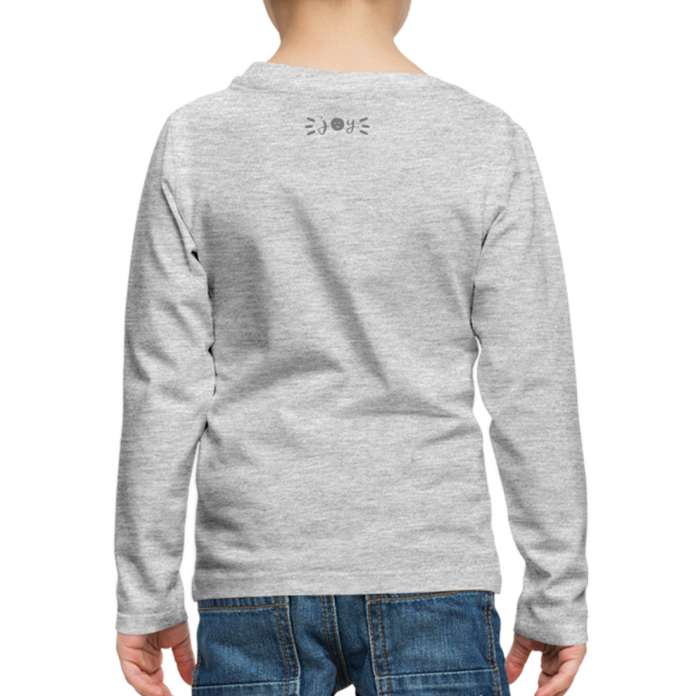 Mountain Lion •  kids' Premium Long Sleeve T-Shirt #CAWildfireRelief - heather gray