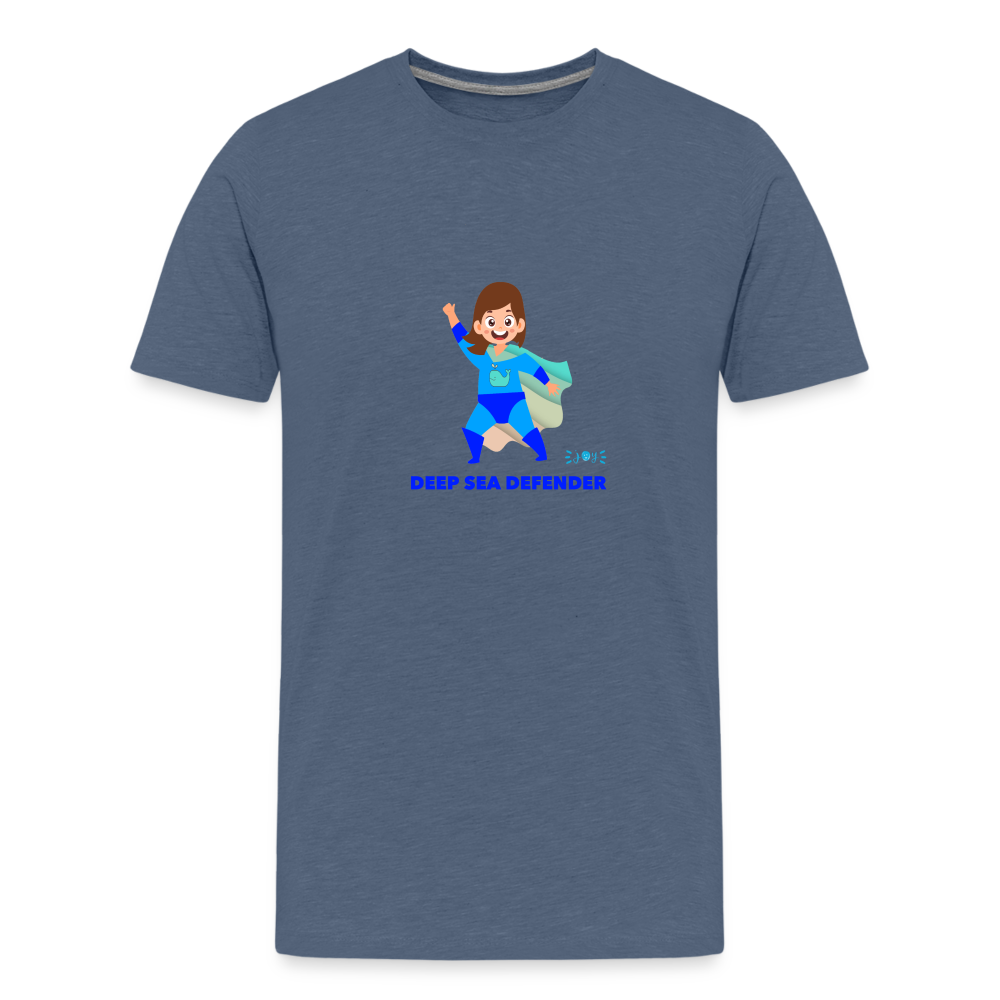 Deep Sea Defender •  Kids T-Shirt -S3 #OceanConservancy - heather blue