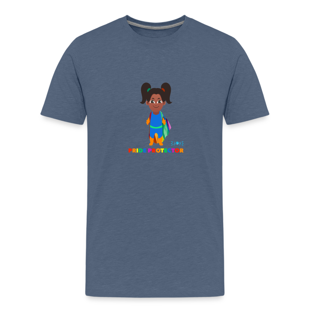 Pride Protector •  Kids Premium T-Shirt -S2 #LGBTQRights - heather blue