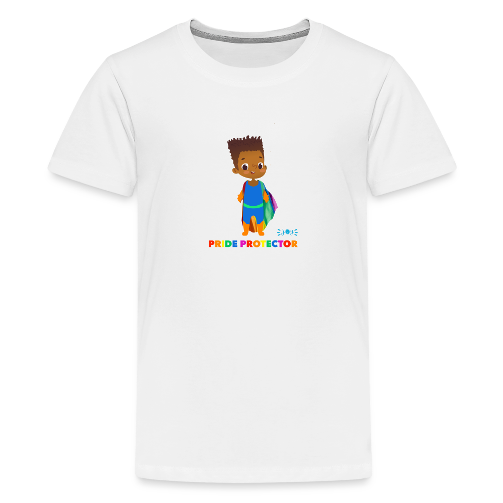 Pride Protector •  Kids Premium T-Shirt -S3 #LGBTQRights - white