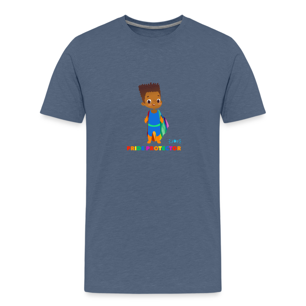 Pride Protector •  Kids Premium T-Shirt -S3 #LGBTQRights - heather blue