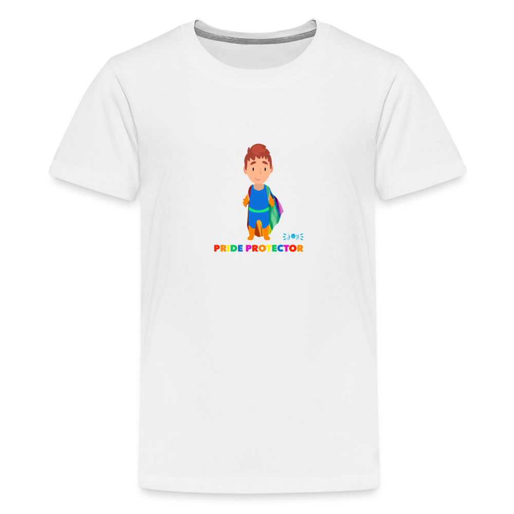 Pride Protector •  Kids Premium T-Shirt -S4 #LGBTQRights - white