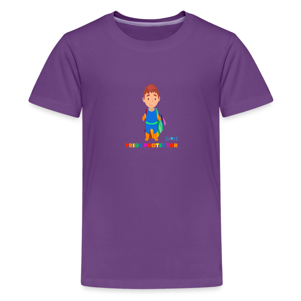 Pride Protector •  Kids Premium T-Shirt -S4 #LGBTQRights - purple