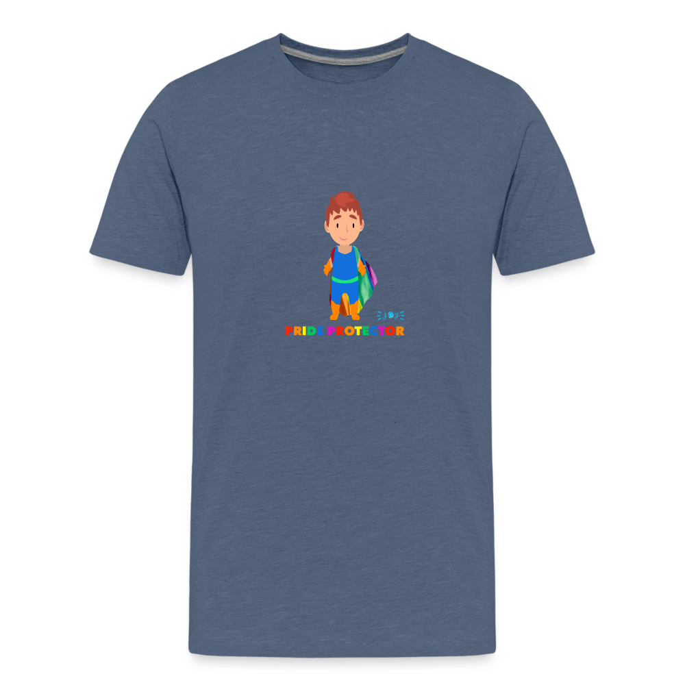 Pride Protector •  Kids Premium T-Shirt -S4 #LGBTQRights - heather blue