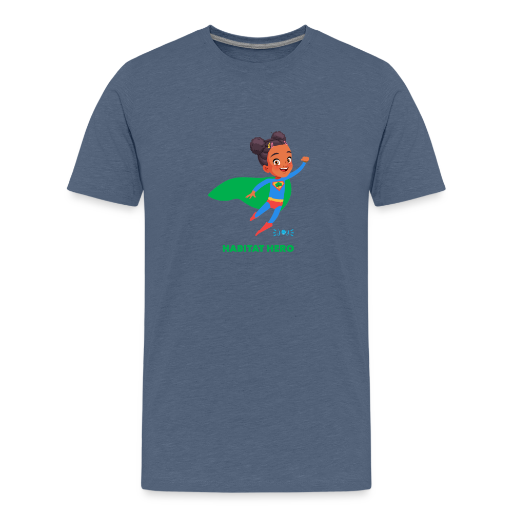 Habitat Hero •  Kids Premium T-Shirt -S2 #CAWildfireRelief - heather blue