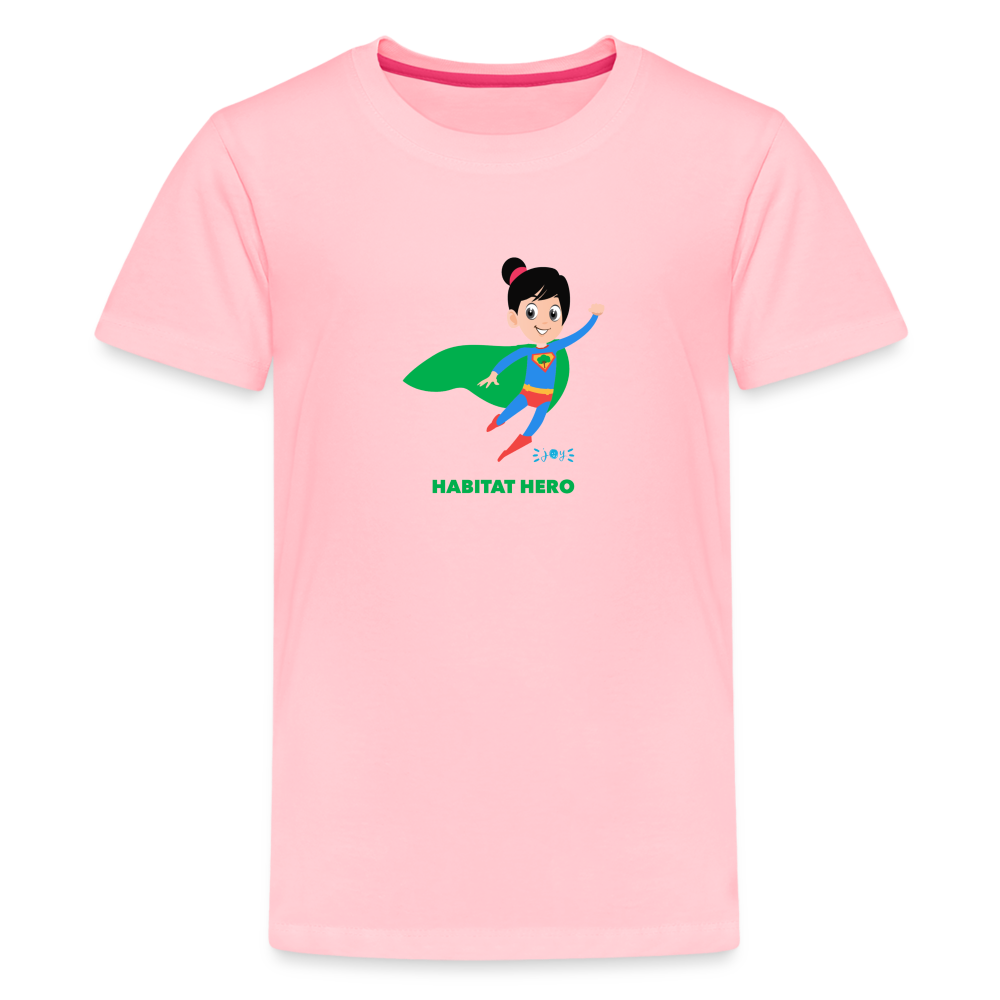 Habitat Hero •  Kids Premium T-Shirt -S4 #CAWildfireRelief - pink