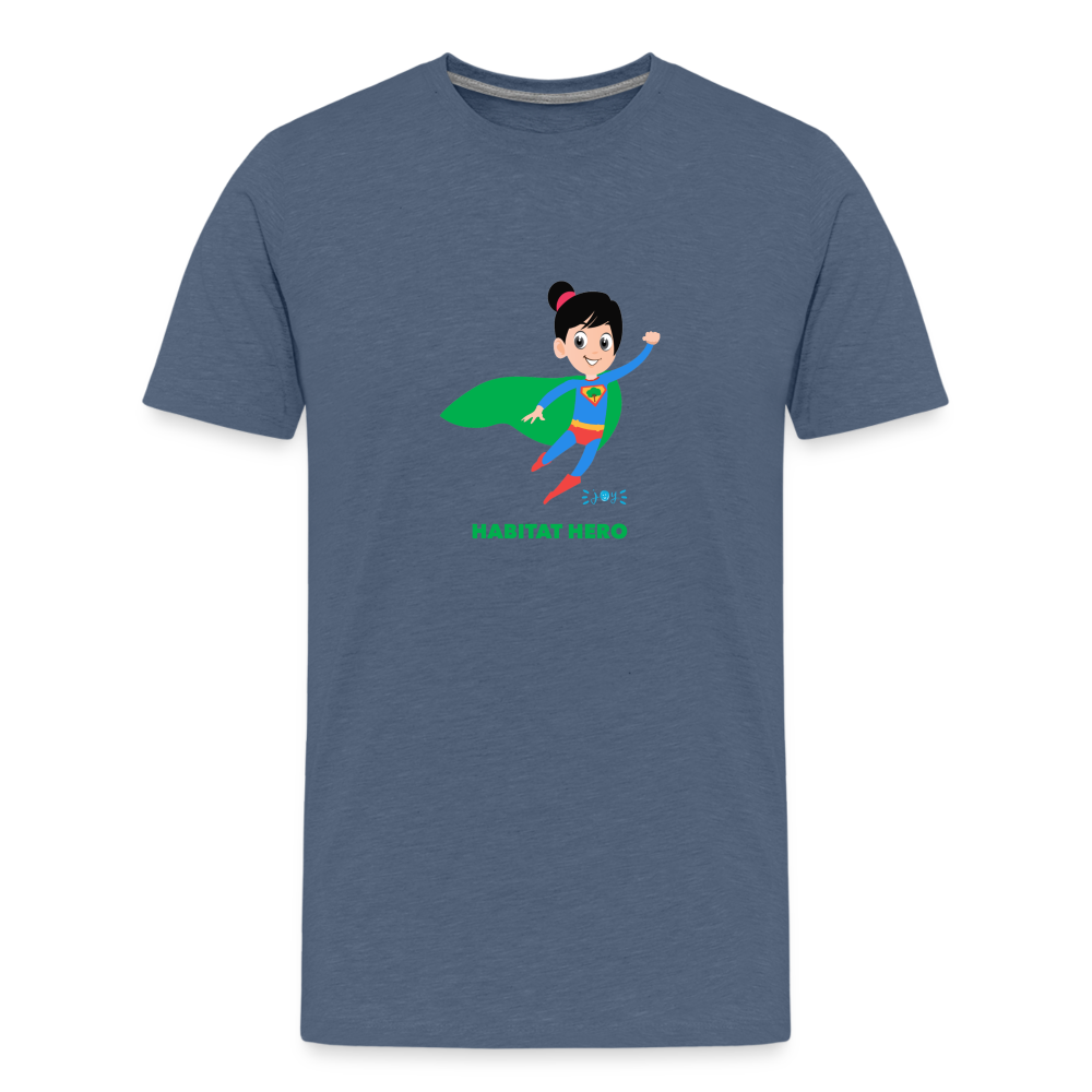 Habitat Hero •  Kids Premium T-Shirt -S4 #CAWildfireRelief - heather blue