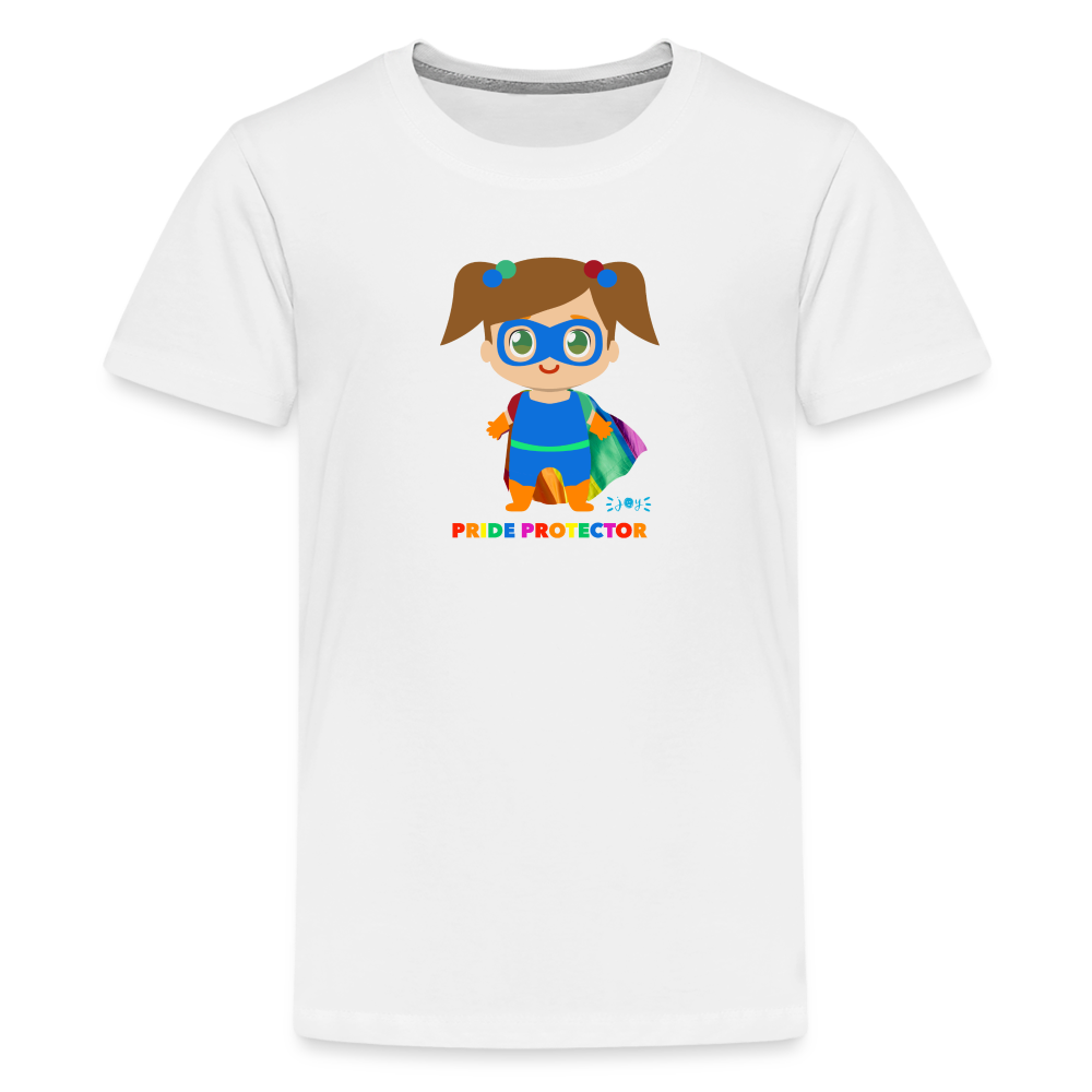 Pride Protector •  Kids Premium T-Shirt -S1 #LGBTQRights - white