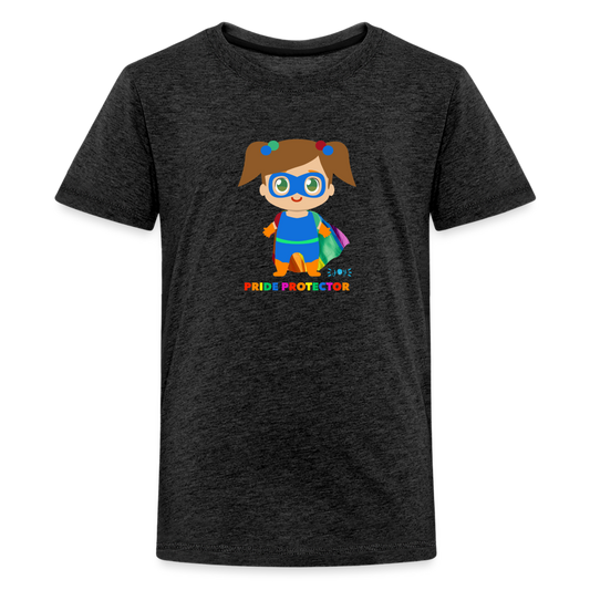 Pride Protector •  Kids Premium T-Shirt -S1 #LGBTQRights - charcoal grey