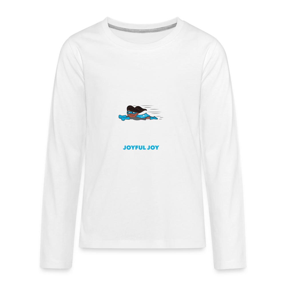 Joyful Joy •  Kids Premium Long Sleeve T-Shirt -S2 #JOY - white