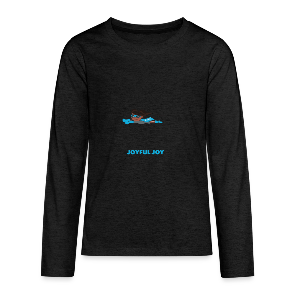 Joyful Joy •  Kids Premium Long Sleeve T-Shirt -S2 #JOY - charcoal grey