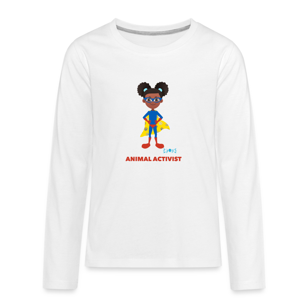 Animal Activist •  Kids Premium Long Sleeve T-Shirt -S1 #AnimalRescue - white