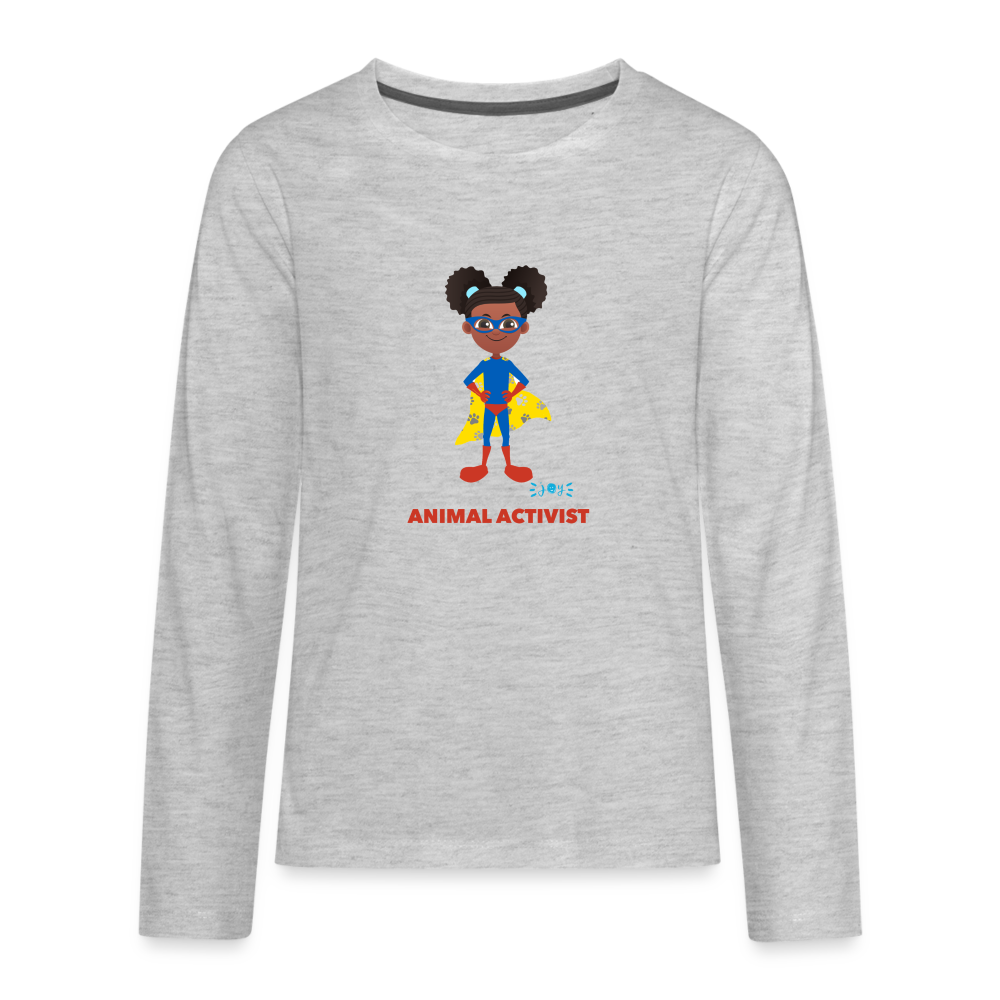 Animal Activist •  Kids Premium Long Sleeve T-Shirt -S1 #AnimalRescue - heather gray