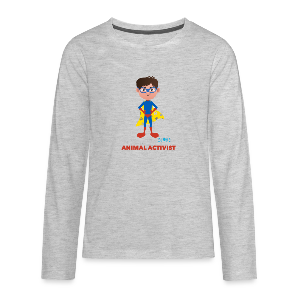 Animal Activist •  Kids Premium Long Sleeve T-Shirt -S4 #AnimalRescue - heather gray