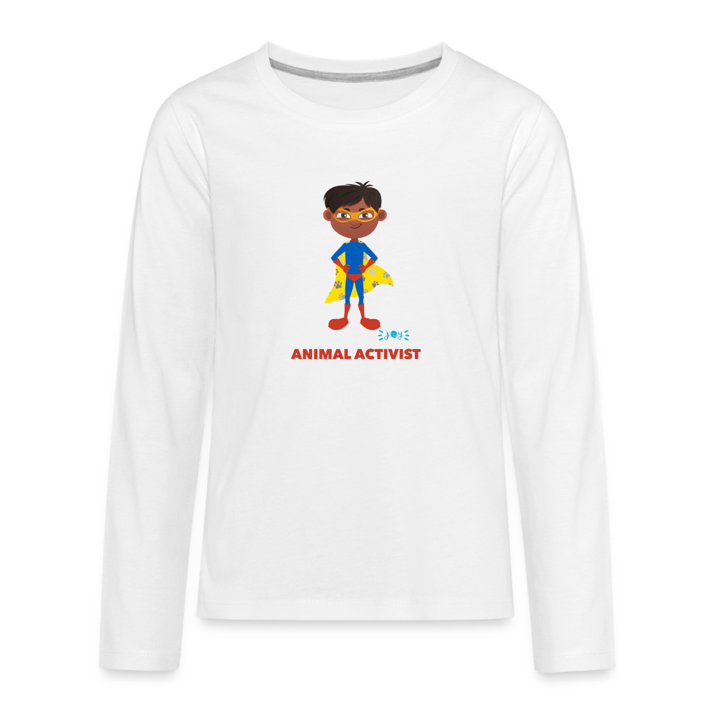 Animal Activist •  Kids Premium Long Sleeve T-Shirt -S3 #AnimalRescue - white