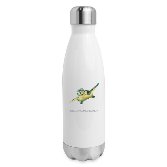 Sea Turtle •  Stainless Bottle #OceanConservancy - white