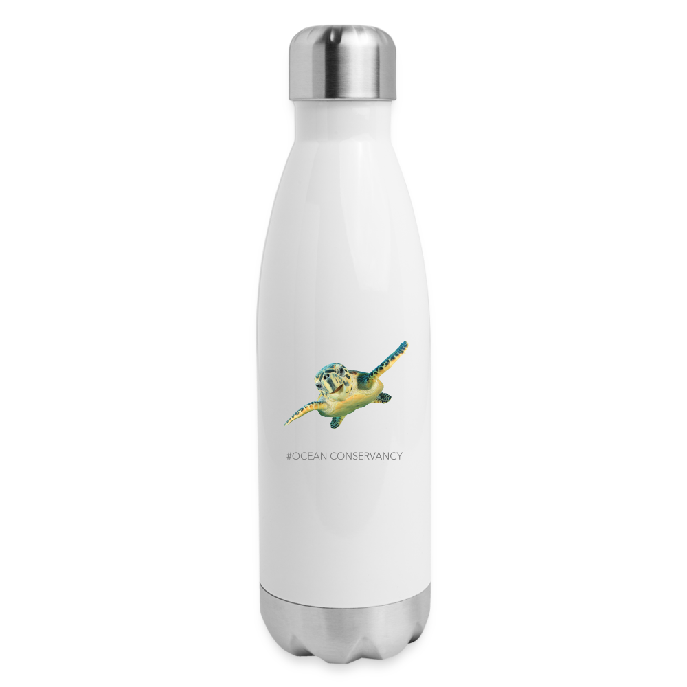 Sea Turtle •  Stainless Bottle #OceanConservancy - white